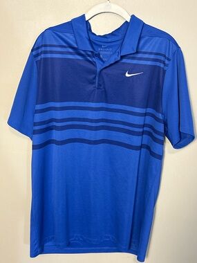 Nike Royal Blue Dri-FIT Polo Shirt L